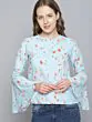 Women Blue Printed Top
