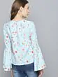 Women Blue Printed Top