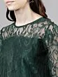 Women Green Self Design Top