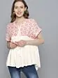 Women White Printed Empire Top
