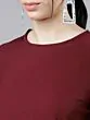 Women Burgundy Solid Top
