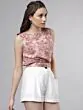 Women Beige Printed Blouson Top