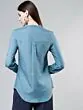 Women Blue Solid Shirt Style Top