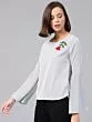 Women White Striped Top