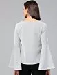 Women White Striped Top