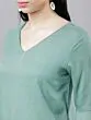 Women Green Solid Top