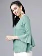 Women Green Solid Top