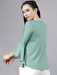 Women Green Solid Top