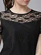 Women Black Self Design Top