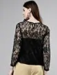 Women Black Self Design Top