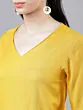 Women Mustard Solid Top