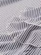 Women White & Navy Blue Striped Cold-Shoulder Top