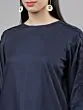 Women Navy Blue Solid Top