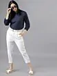 Women Navy Blue Solid Top