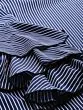 Women Navy Blue & White Striped Top