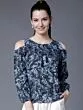 Women Navy Blue Printed Top