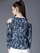 Women Navy Blue Printed Top