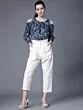 Women Navy Blue Printed Top