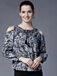 Women Black Printed Top