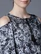 Women Black Printed Top