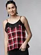 Women Red Checked Top