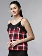 Women Red Checked Top