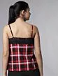Women Red Checked Top