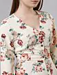 Women Cream-Coloured Printed Peplum Top