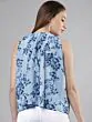 Women Blue & White Printed A-Line Top