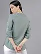 Women Olive Green Printed A-Line Top