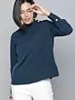 Women Teal Blue Solid Top