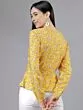 Women Yellow Floral Printed Peplum Top