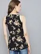 Women Black Printed A-Line High-Low Top