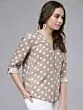 Women Brown Printed Top