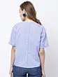 Women Blue Self Design Top