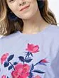 Women Blue Self Design Top