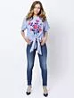 Women Blue Self Design Top