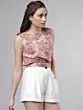 Women Beige Printed Blouson Top