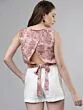 Women Beige Printed Blouson Top
