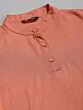 Women Peach-Coloured Solid Blouson Top