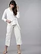 Women White Solid Wrap Top
