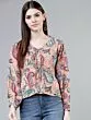 Women Peach-Coloured Printed Top