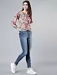 Women Peach-Coloured Printed Top