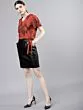 Women Red & Black Printed Wrap Top