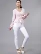 Women Pink Striped Wrap Top