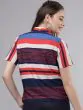 Women Striped Wrap Top