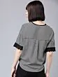 Women Black & White Striped Top