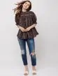 Women Brown Printed Top