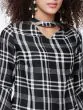 Women Black Checked Top