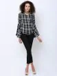 Women Black Checked Top